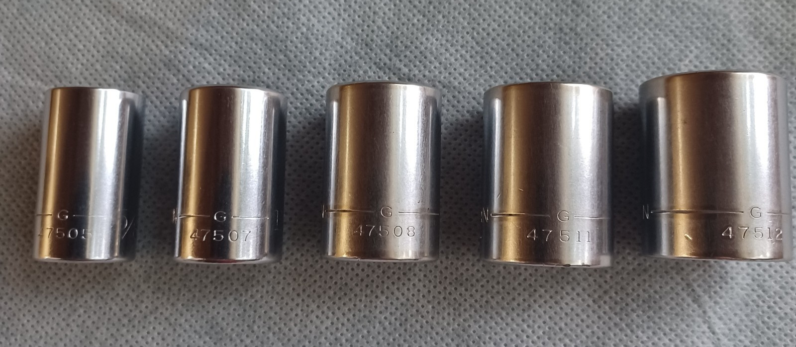 Lot Of 5 Craftsman 1/2″ Drive -G-Series Sockets 5/8″-7/8” 12-Point ~ Made In USA