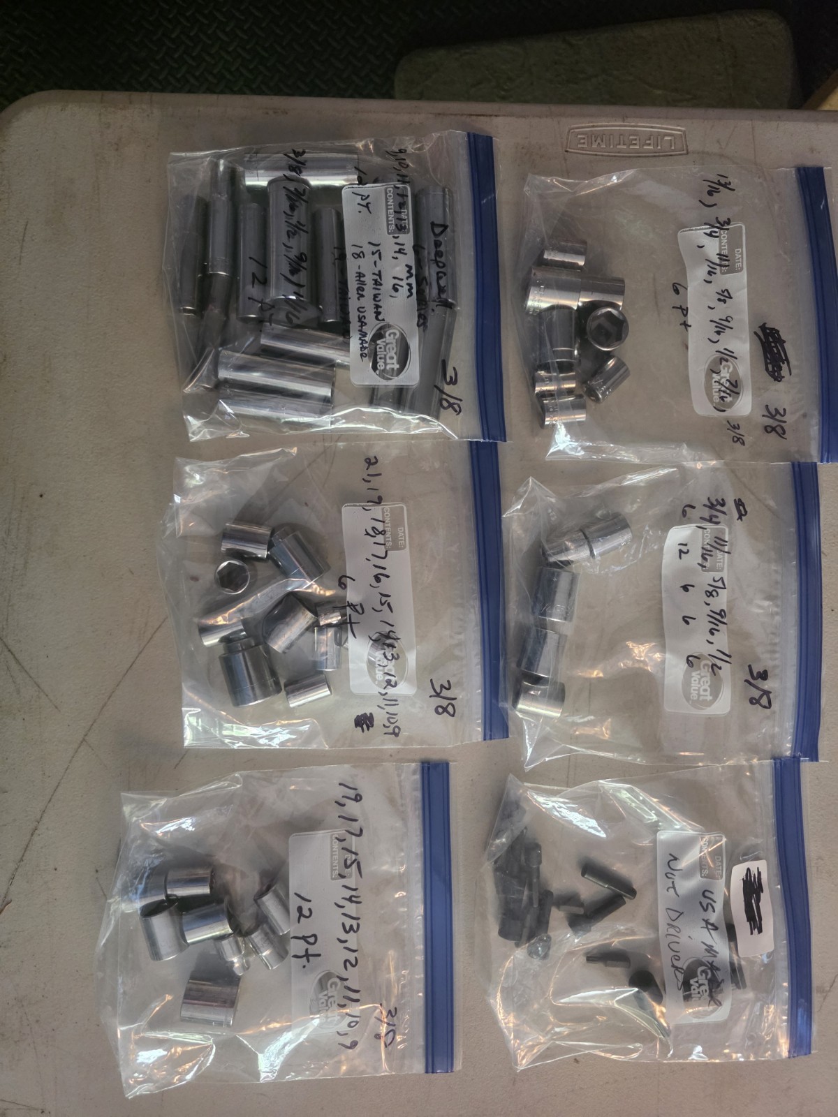 Craftsman G series Socket Assortment Lot SAE & Metric 1/2-3/8 Sized
