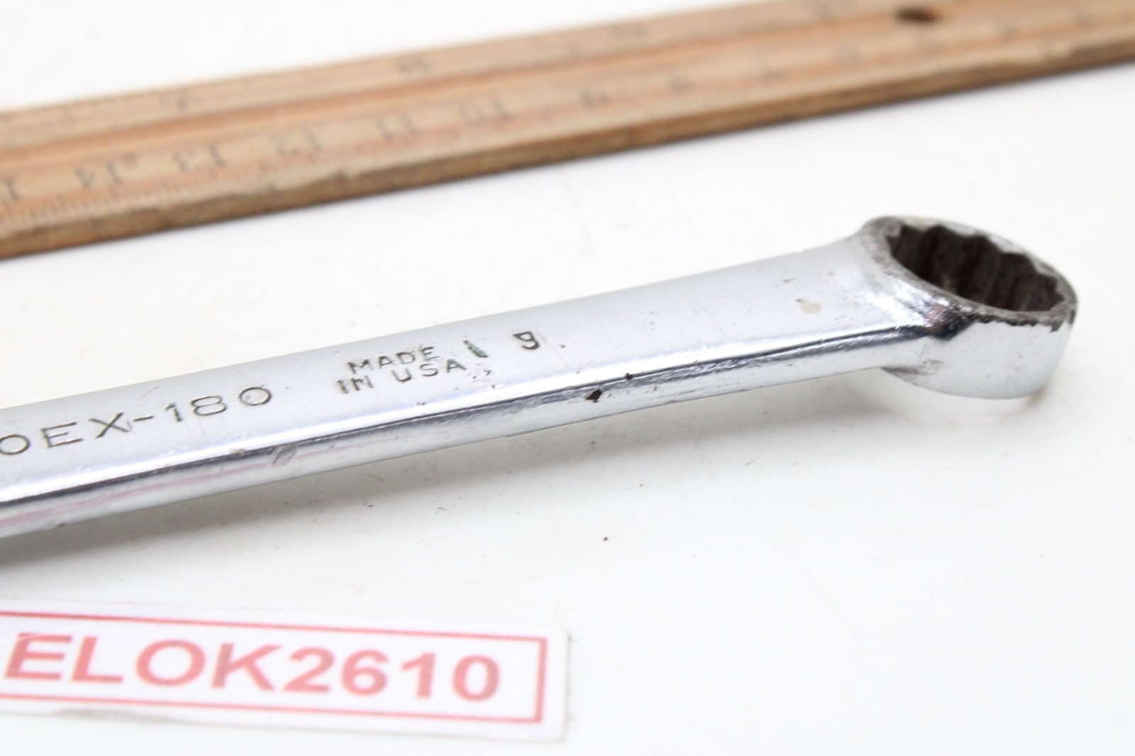 Snap-on OEX-180 9/16″ 12 Point SAE Short Chrome Combination Wrench 6″ USA