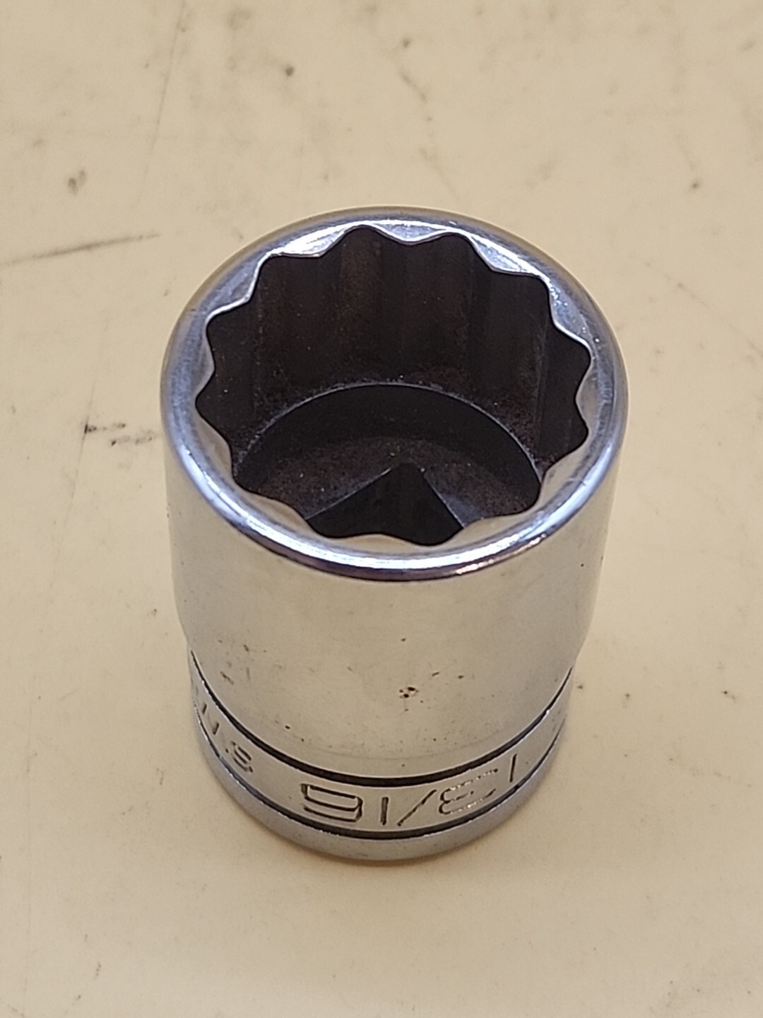 Snap-on Tools 1/2″ Drive 13/16″ 12Pt SAE Shallow Chrome Socket SW-261 USA