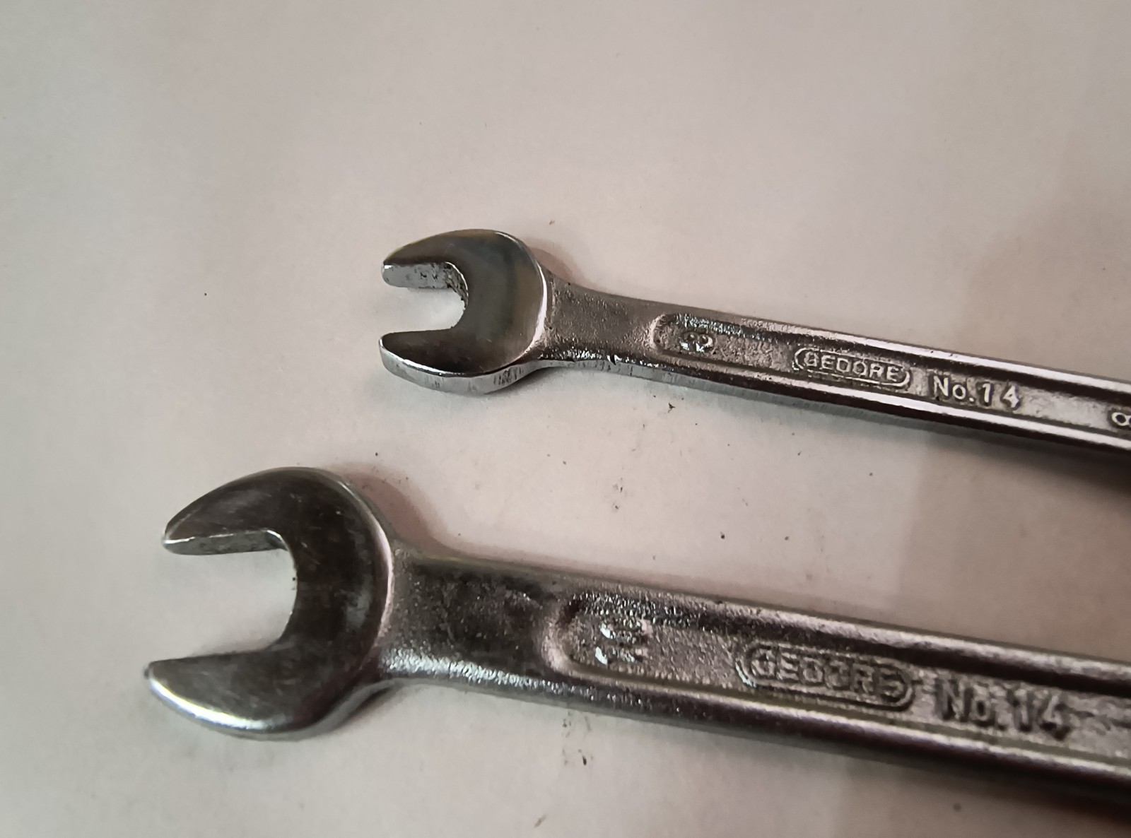 4 Vintage Gedore No. 14 Combination Metric Wrenches 8mm 10mm 14mm 17mm