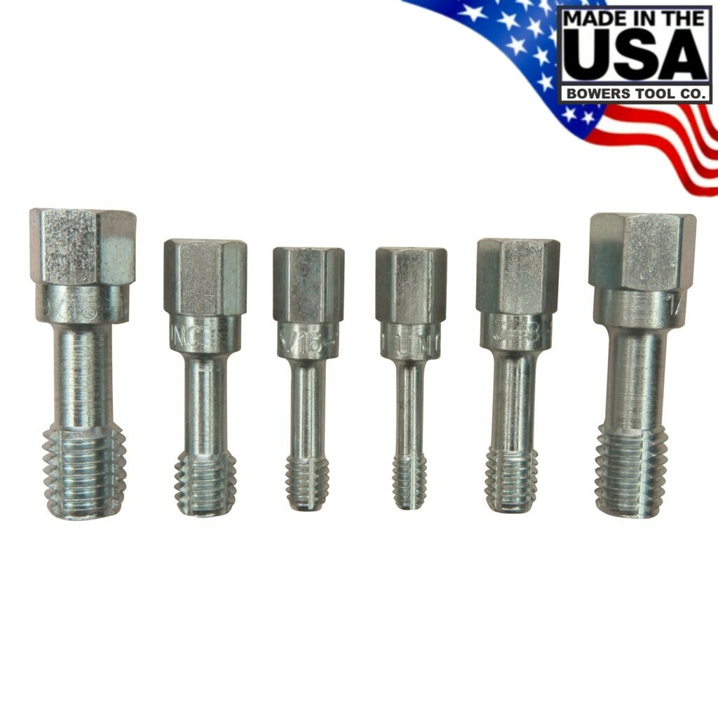Lang NC SAE Rethreading Tap Set Thread Restore 6pc 1/4″-20 to 9/16″-12 USA Made