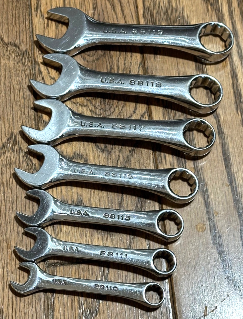 🇺🇸 SK Tools USA 10-19mm Wrench Set Metric Combo Lot Short Stubby 12PT Offset