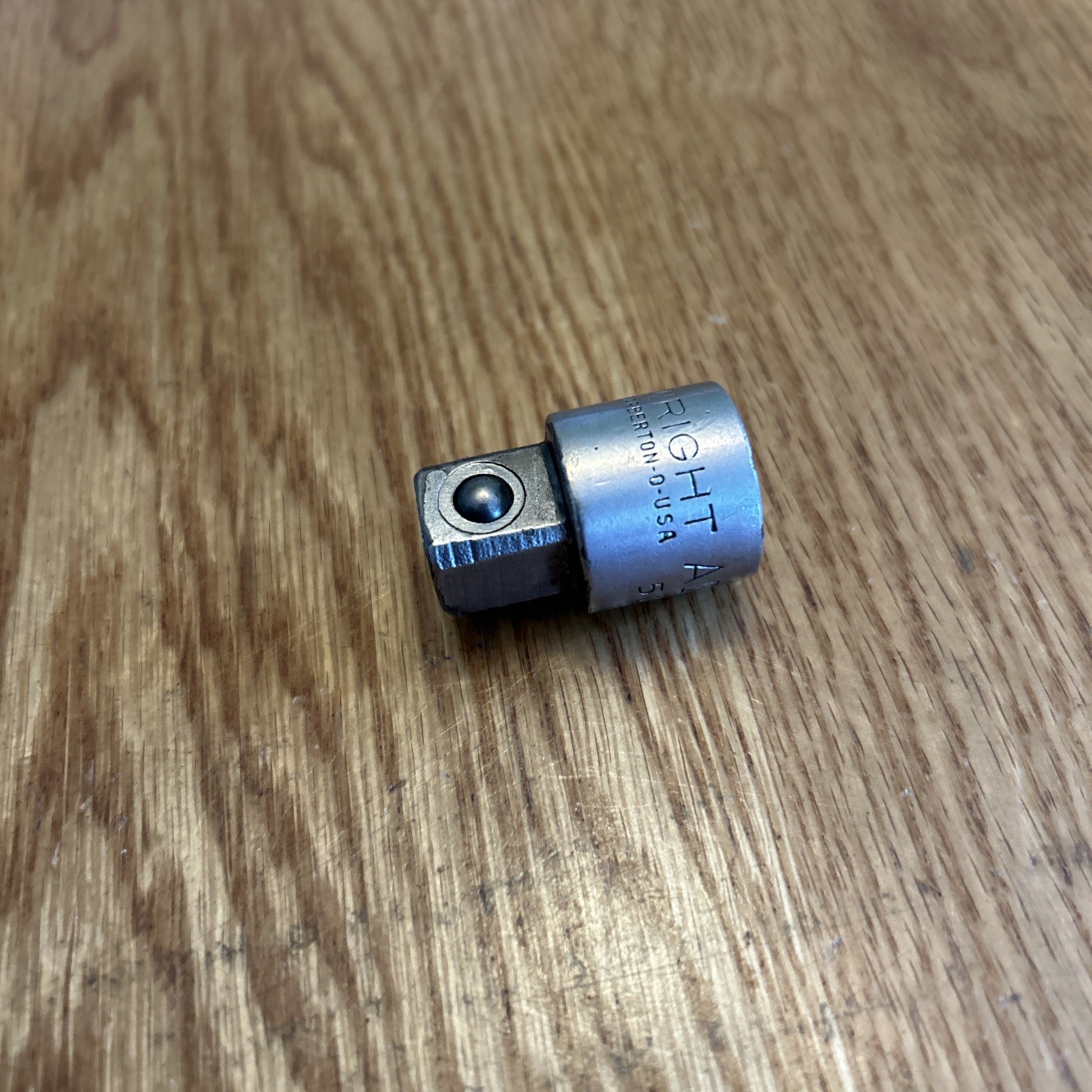 Vintage Wright Tools USA AD-1 42+ Socket Ratchet Adapter 3/8″ Female x 1/2″ Male