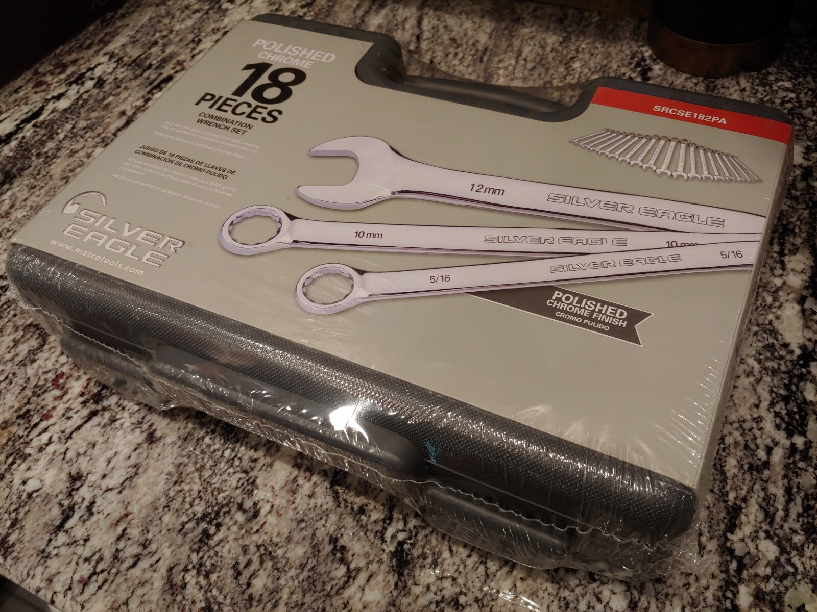 SILVER EAGLE By Matco Tools 18 PIECE POLISHED CHROME WRENCH SET – SEALED