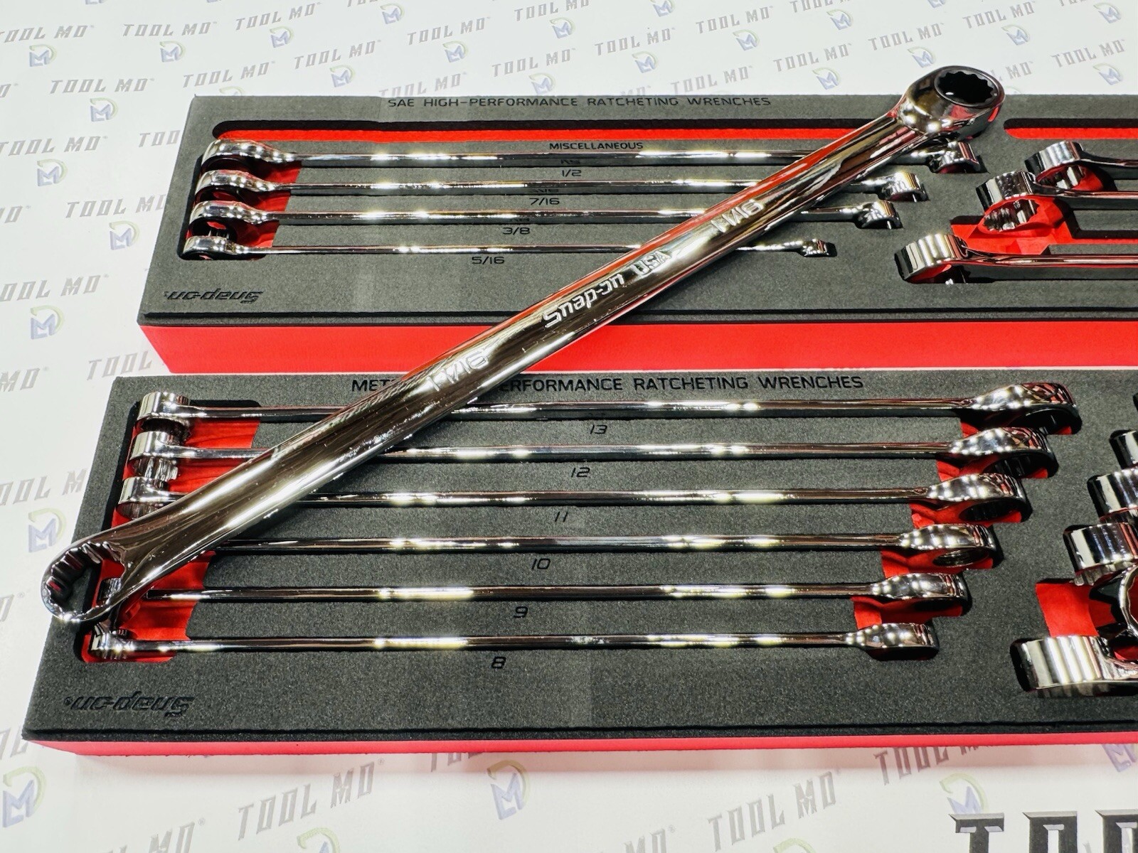 Snap-on Tools 20pc Metric & SAE High-Performance Ratcheting Box Wrench Foam Set