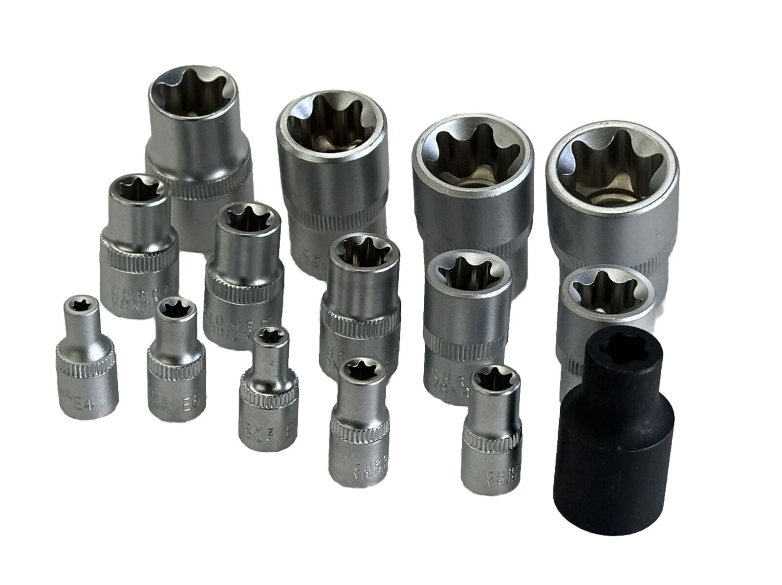 15pc 1/4” 1/2” 3/8” Dr. Star Bit Socket Set 4 Tesla Battery Housing Removal