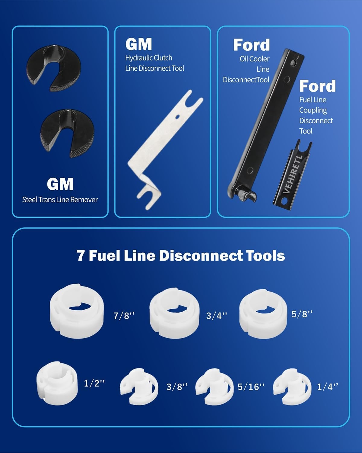 45Pcs Master Quick Disconnect Tool Set Fuel Line Disconnect Tool Kit for Automot