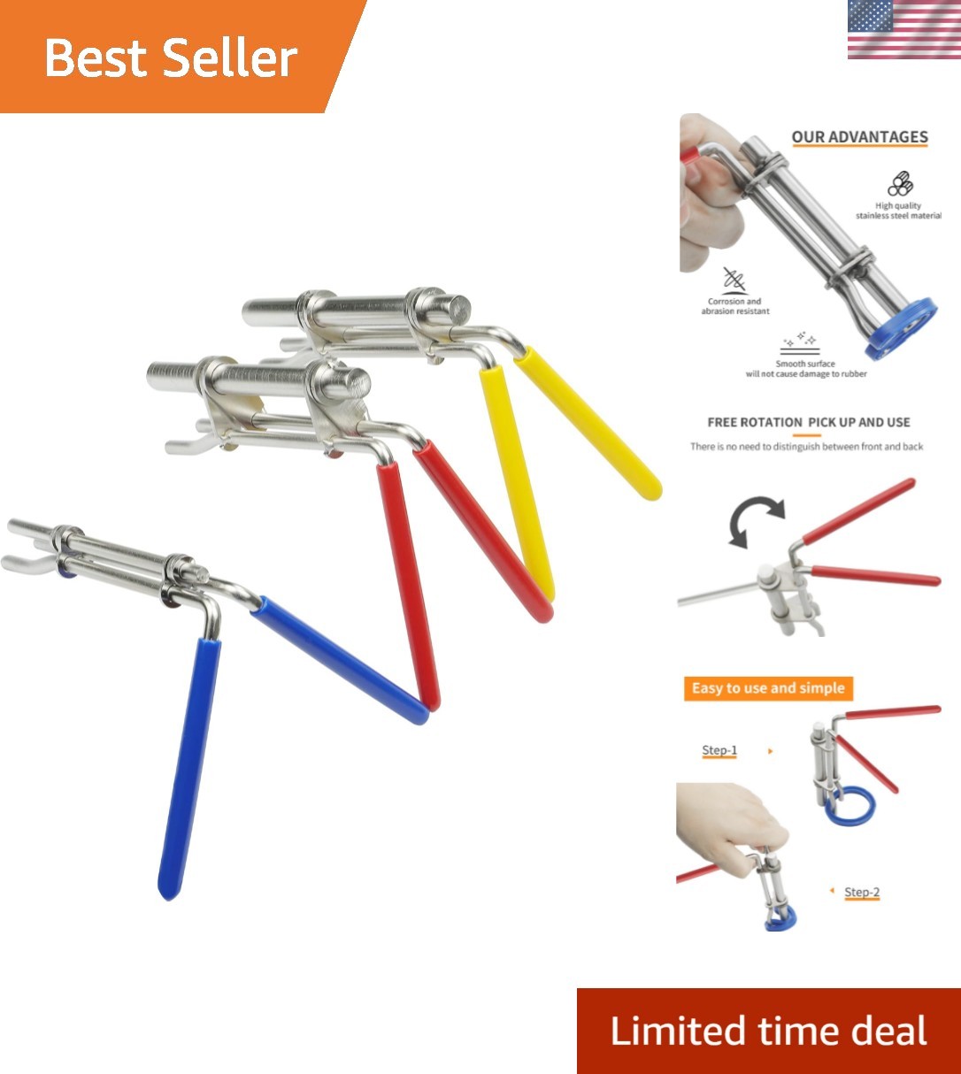 Seal Installer Kit 3pc Seal Installation Tool Large, Medium and Small Hydraul…