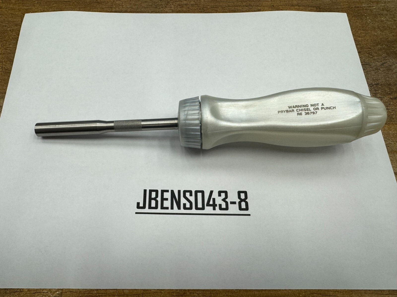 Snap-on Tools NEW PEARL WHITE Hard Grip Ratcheting Screwdriver No Bits SSDMR4BPW