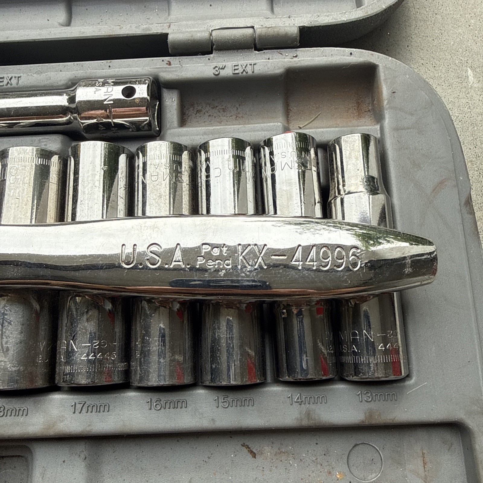 Craftsman 1/2″ Drive 24 Piece Socket Set Metric 12 Point 34873 (missing 3” ext)