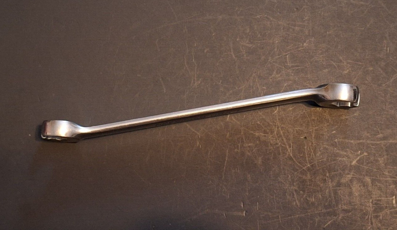 Snap On 3/8-7/16″ 6 Point Flank Dr double end flare nut wrench RXFS1214B