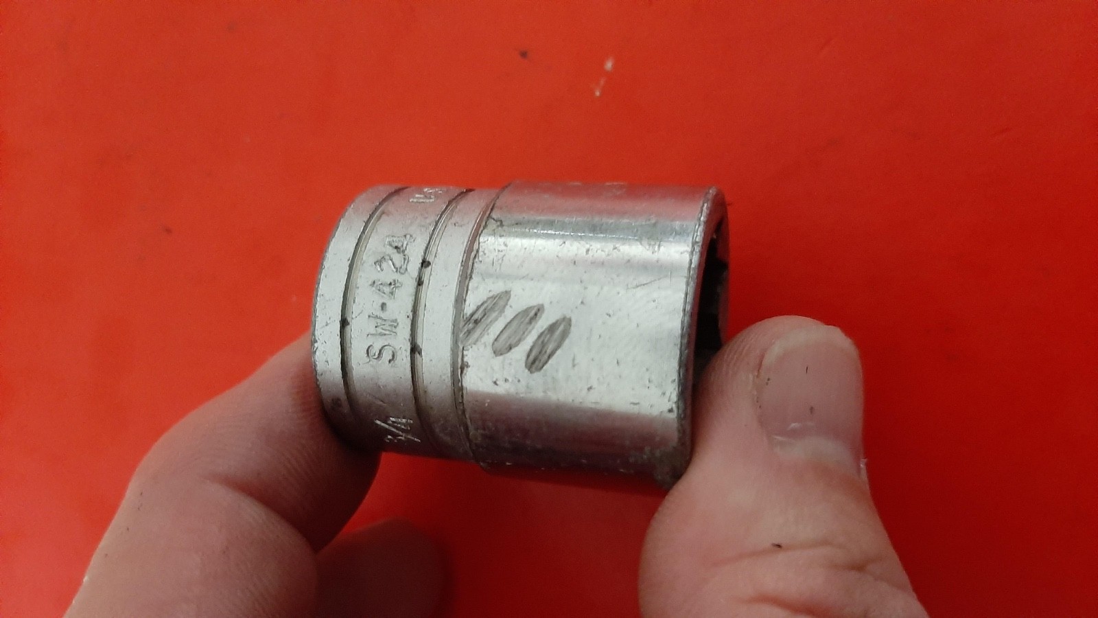 Snap On SW424 3/4″SAE 1/2″Drive 8pt Point Double Square Socket USA Owner Mark