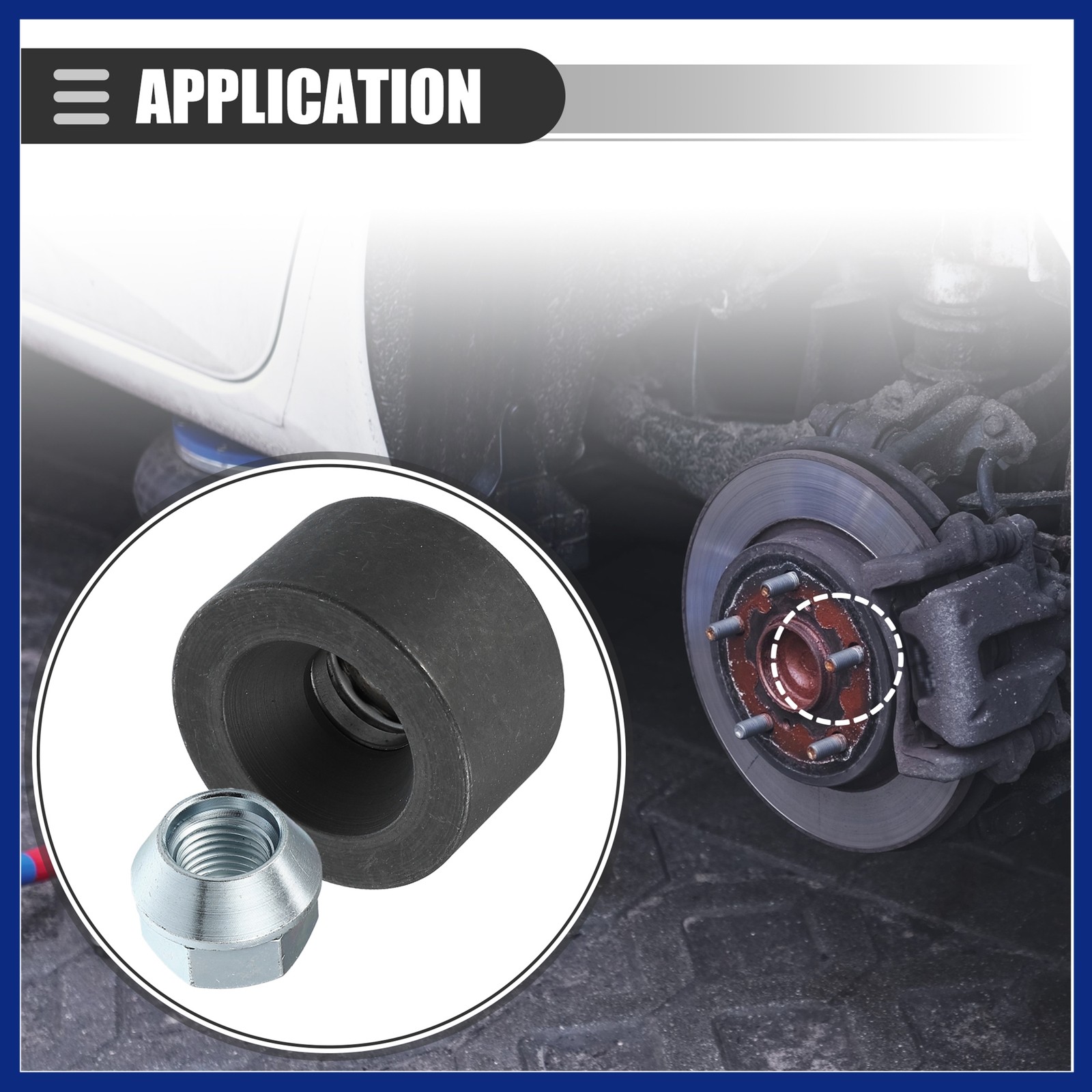 Wheel Stud Installer Tire Studding Tool Hex Wheel Lug Nuts Silver Tone