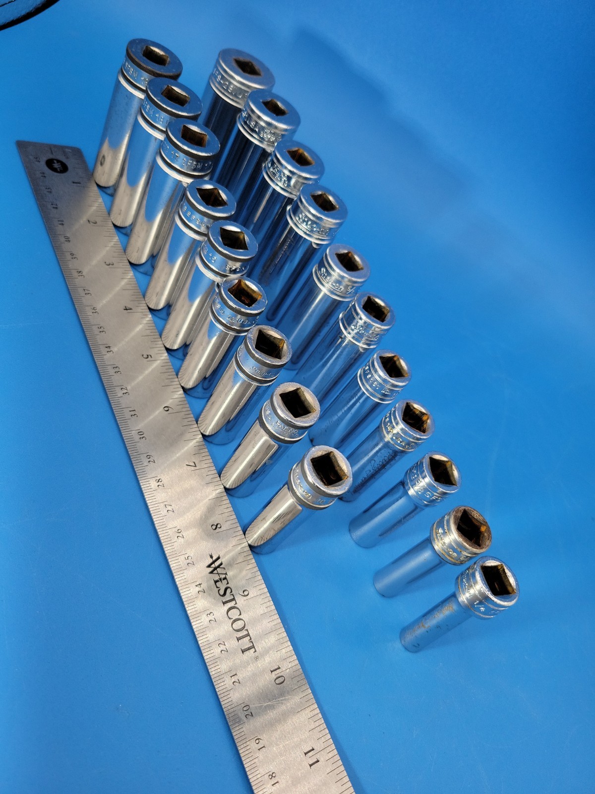 Snap-on Socket Set ⅜” Dr 10mm to 19mm ¼» to ⅞» 6 Pt 20 Pcs SFSM SFS Series T-4-1