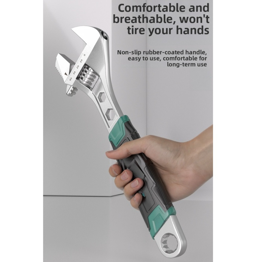 Industrial Adjustable Wrench Set 8 inch 10 inch 12 inch Chromium Vanadium Steel