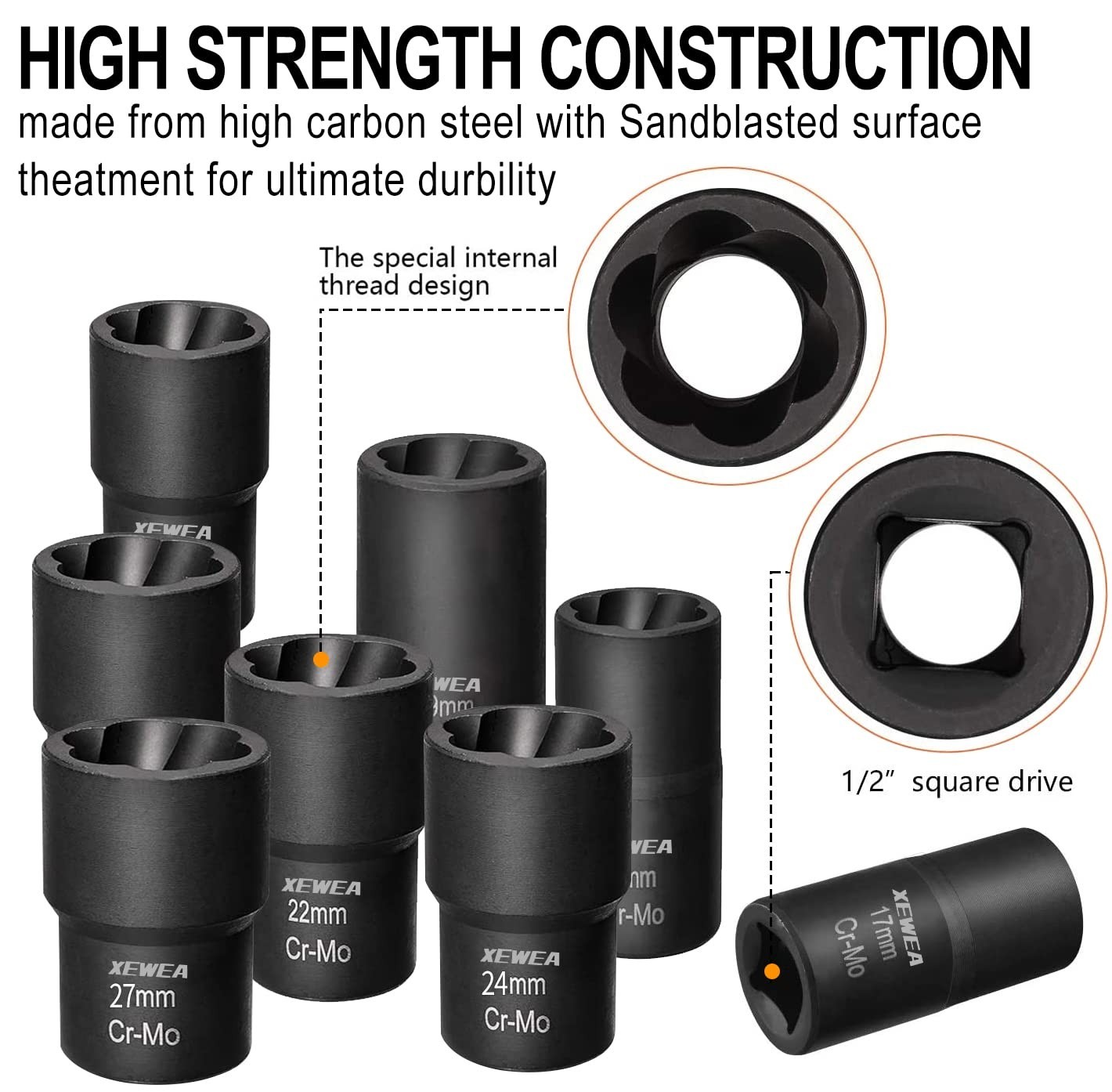 12PCS Lug Nut Remover & 27PCS Screw Extractor Set – Easy Out Bolt Removal Tool