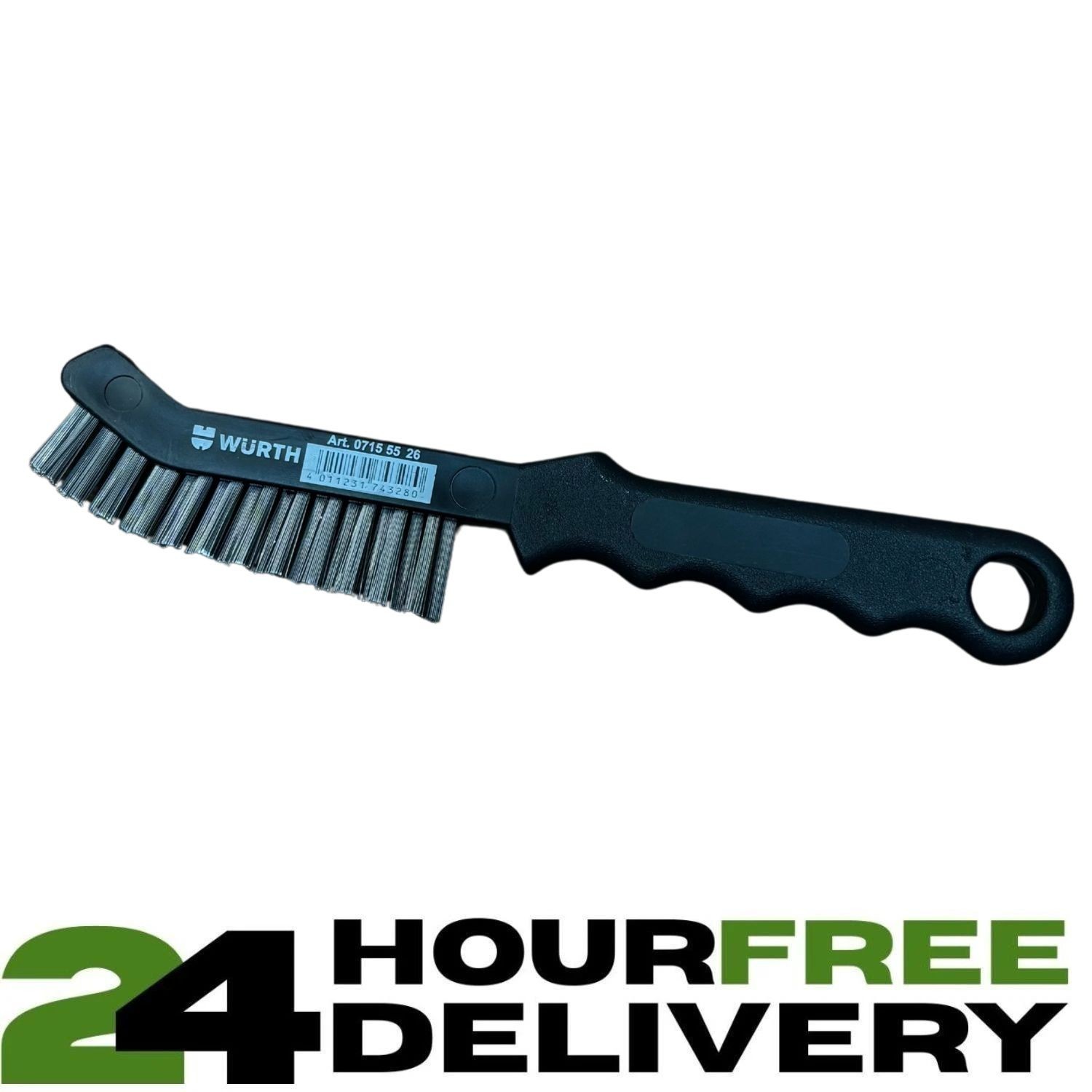 Wurth Brake Caliper Narrow Steel Thin Wire Brush Plastic Handle 225mm 07155526