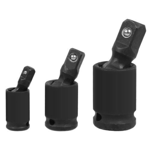 3Pcs Impact Universal Joint Socket Swivel Set 1/4″ 3/8″ 1/2″ Drive Socket Tools