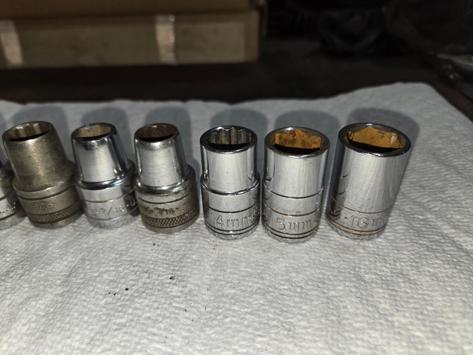 SK Socket Lot Standard & Metric 12 pieces