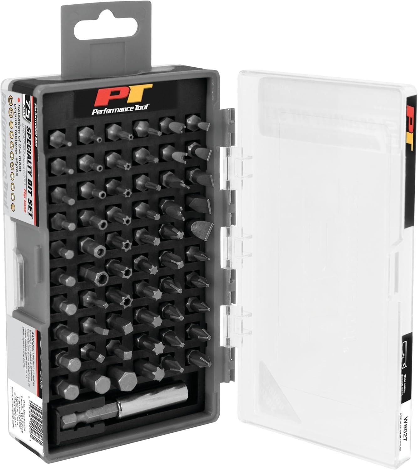 Performance Tool W9027 75 Piece Specialty Bit Driver set