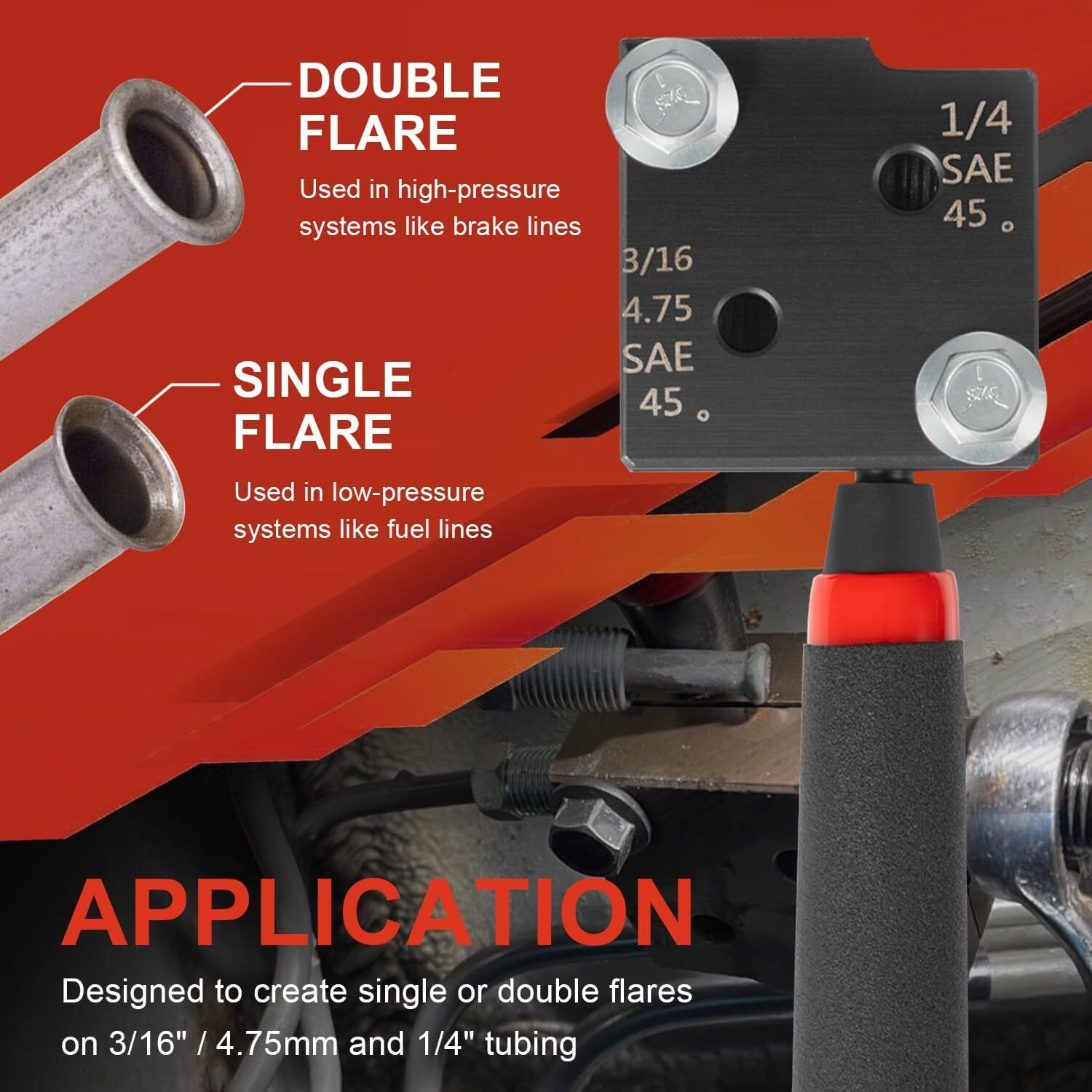 33260 Low Profile Brake Flaring Tool for 3/16″ and 1/4″ Tubing on Most Vehicles