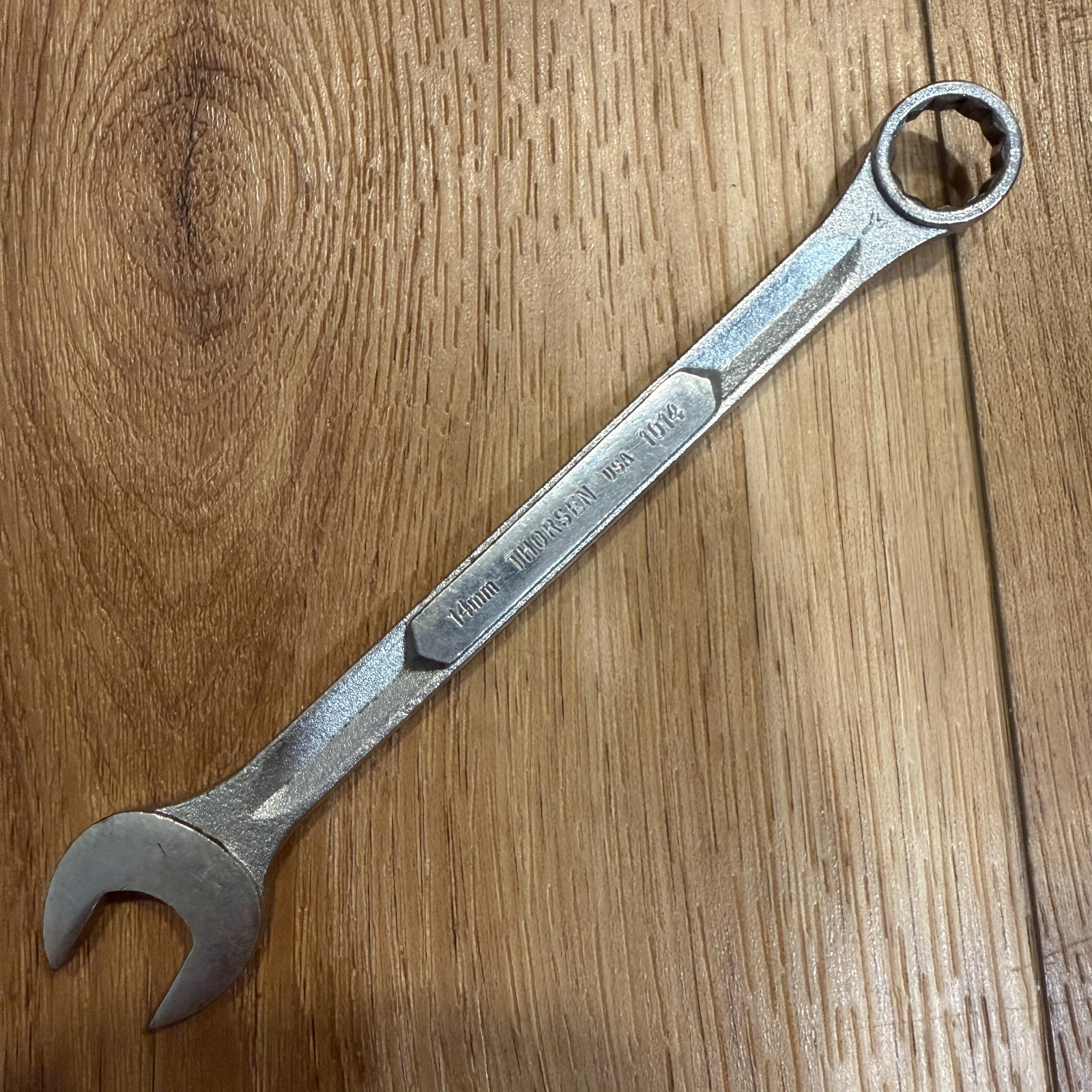 Thorsen 1014 Metric Combination Wrench 14mm 12pt 7.25″ Long Vintage Made In USA