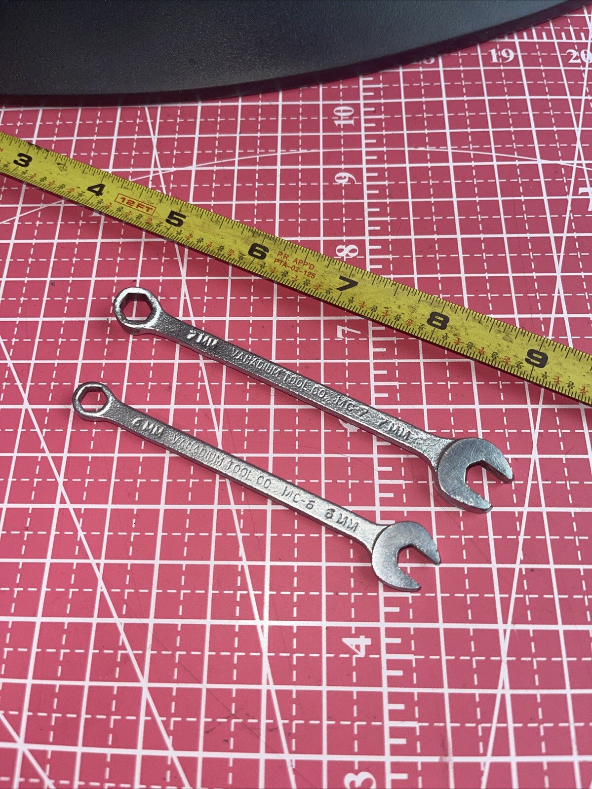 2 Piece Vanadium Tool Co Metric 6 Point Combination Wrench Set 6 7 Mc7 Mc 6 Mint