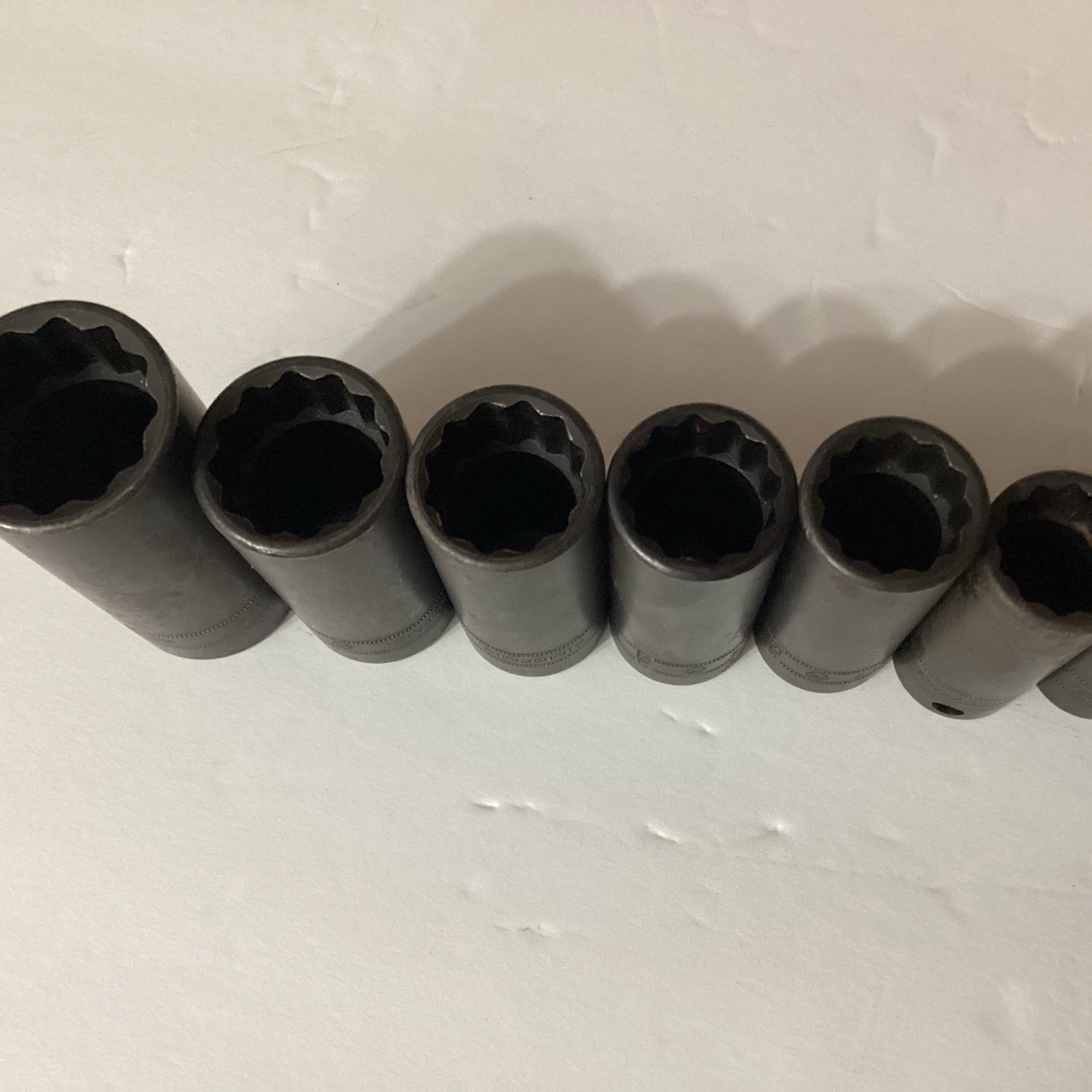 Snap On 8mm-19mm Added 21mm And 24mm Deep Well Impact 3/8 Drive Socket Set