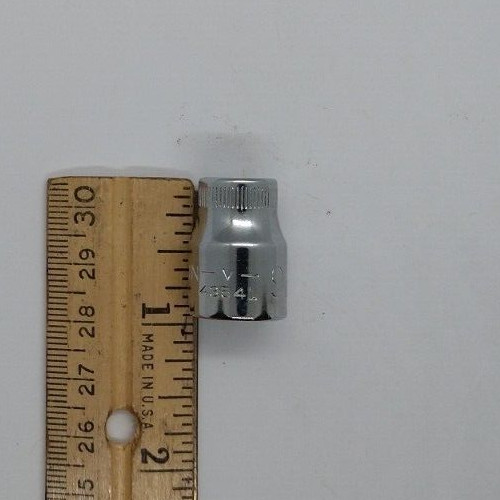 Vintage Craftsman 3/8″ Drive 9mm 6 Pt Shallow Socket Top Knurl V 43541 USA NOS