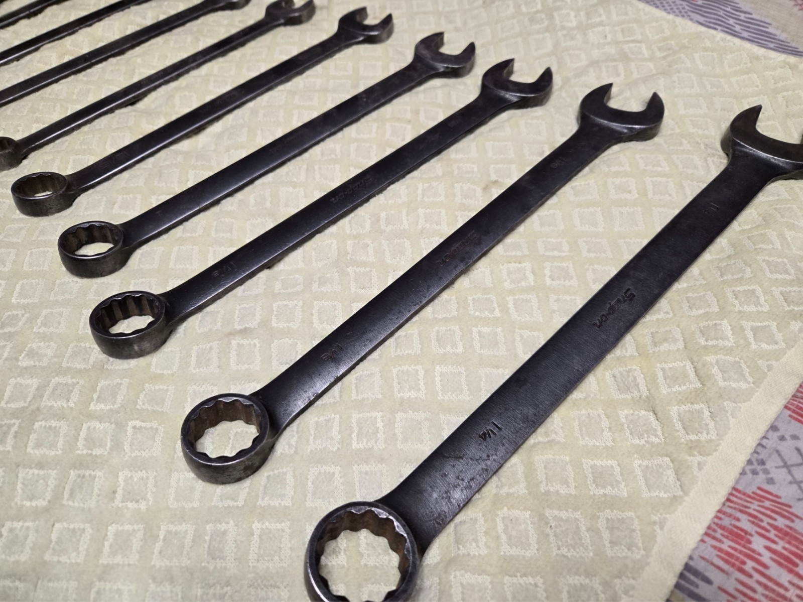 Snap-on GOEX 14-Pc Flank Drive SAE Industrial Wrench Set 3/8″ to 1-1/4″