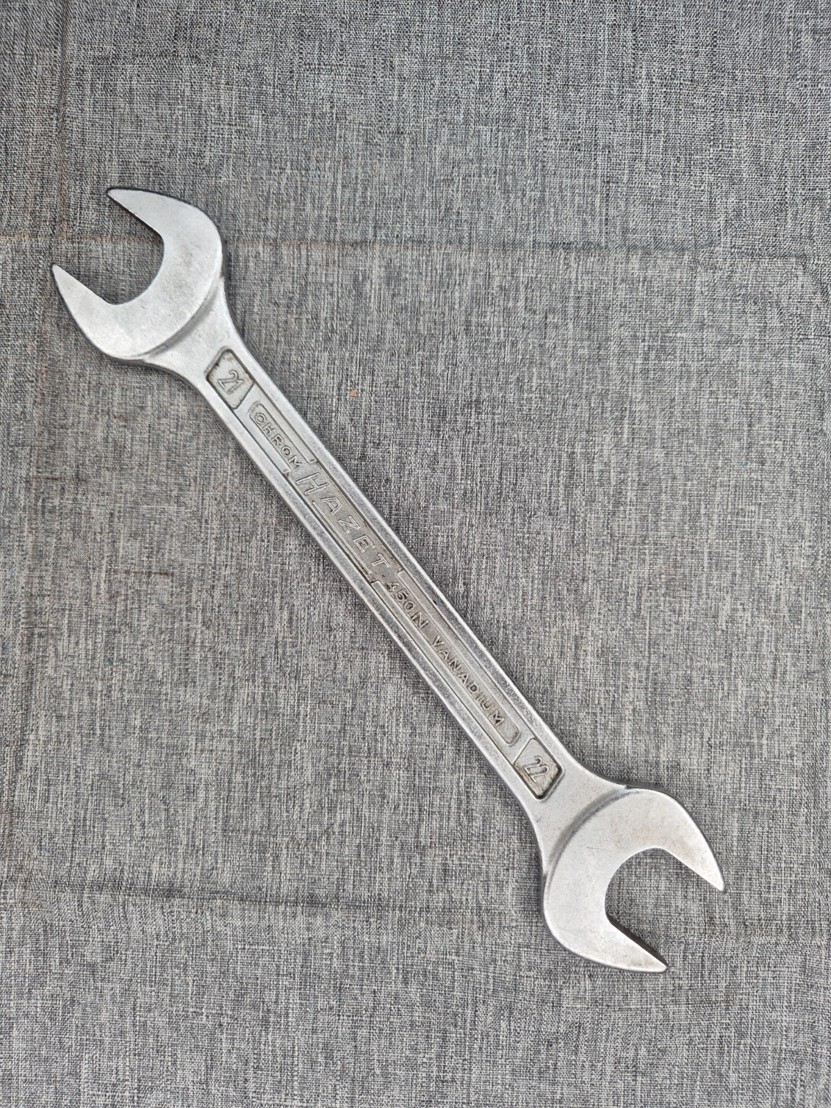 HAZET No. 450N Open End Wrench 21x22mm Open End Wrench Spanner Professional Tool Germany