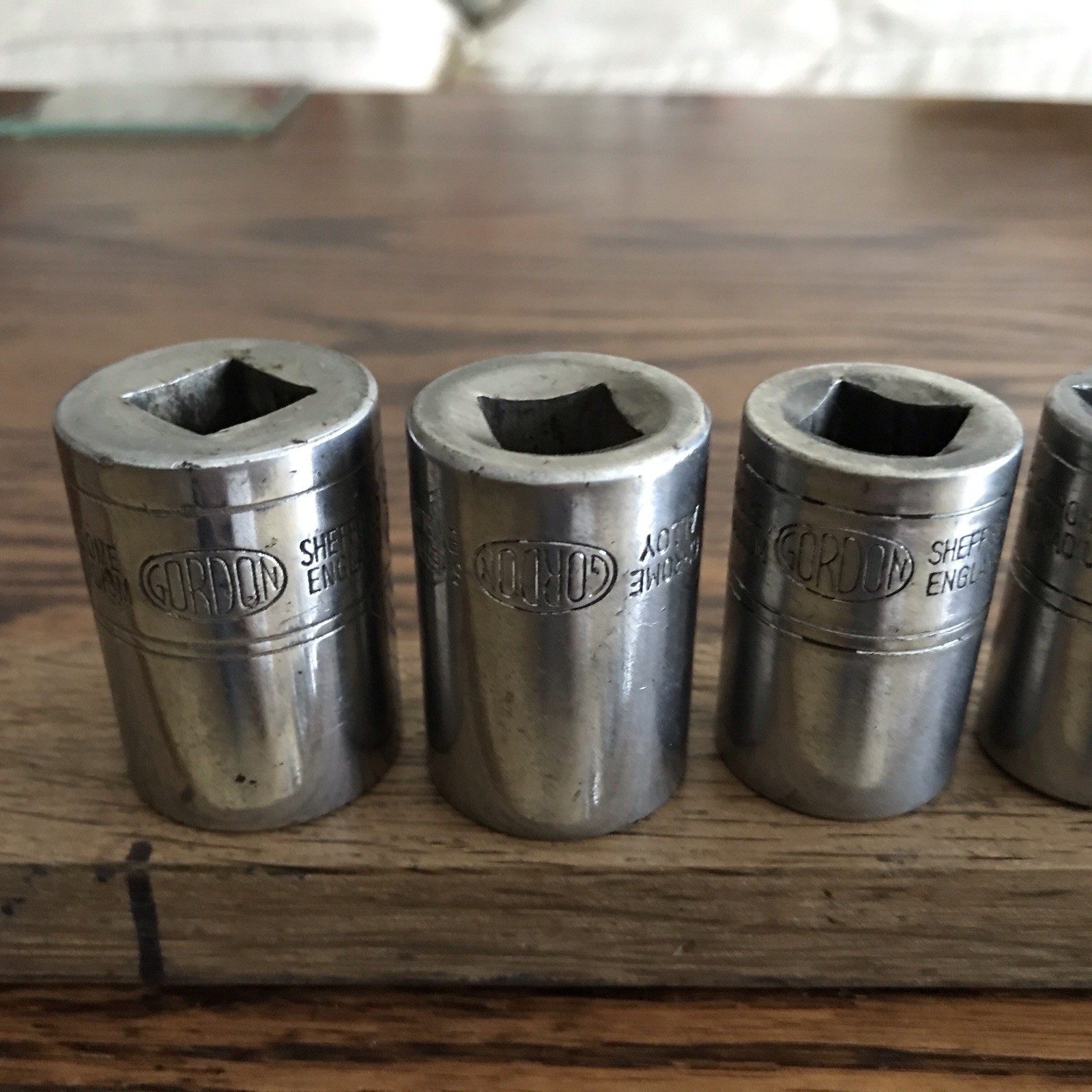 8 Gordon Tools Sockets 7/8″ To 7/16”AF With 1/2″ Drive . F