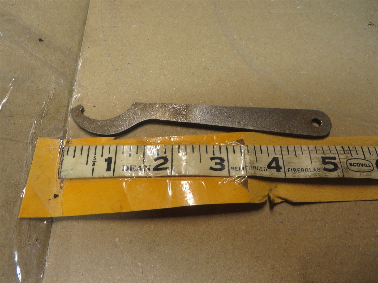 VINTAGE SPANNER ( HOOK ) WRENCH 5″ x 1″ UNMARKED