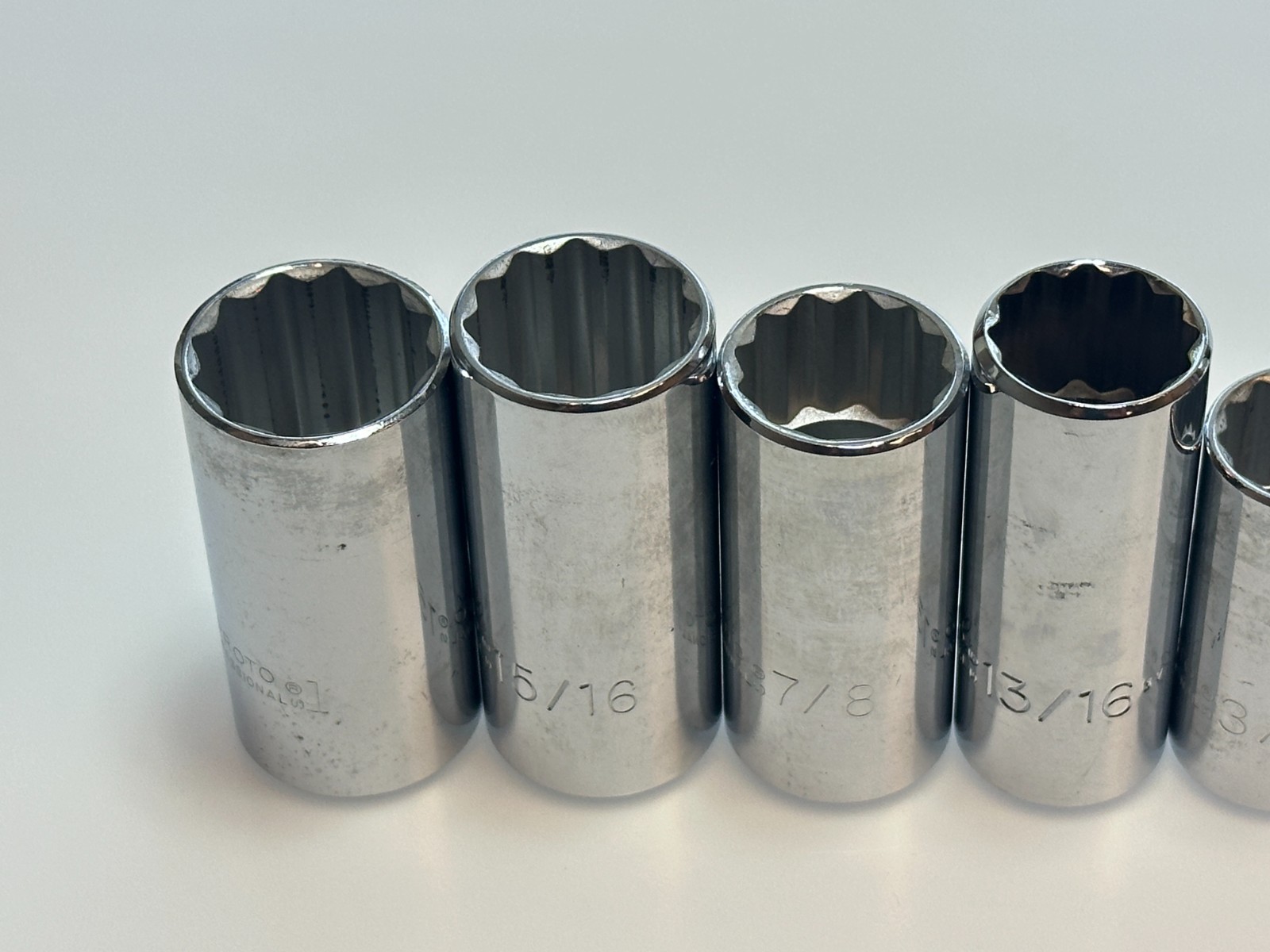 🇺🇸 PROTO Tools USA 11pc SAE 3/8-1″ Deep Socket Set, 3/8” Drive, 12 Point (NOS)