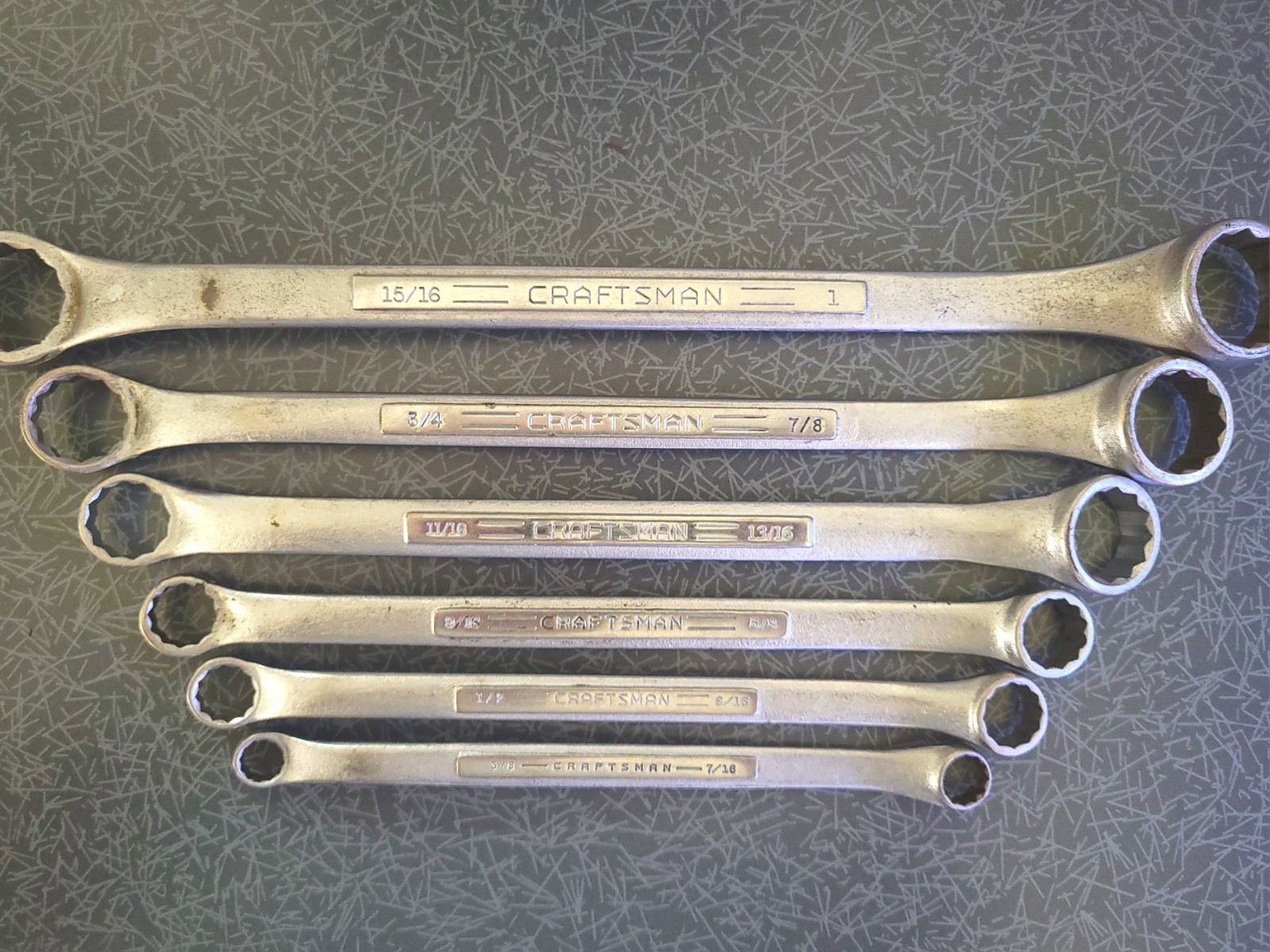 Craftsman USA =V= 6pc Double Box End Offset Wrench Set 3/8″ – 1″