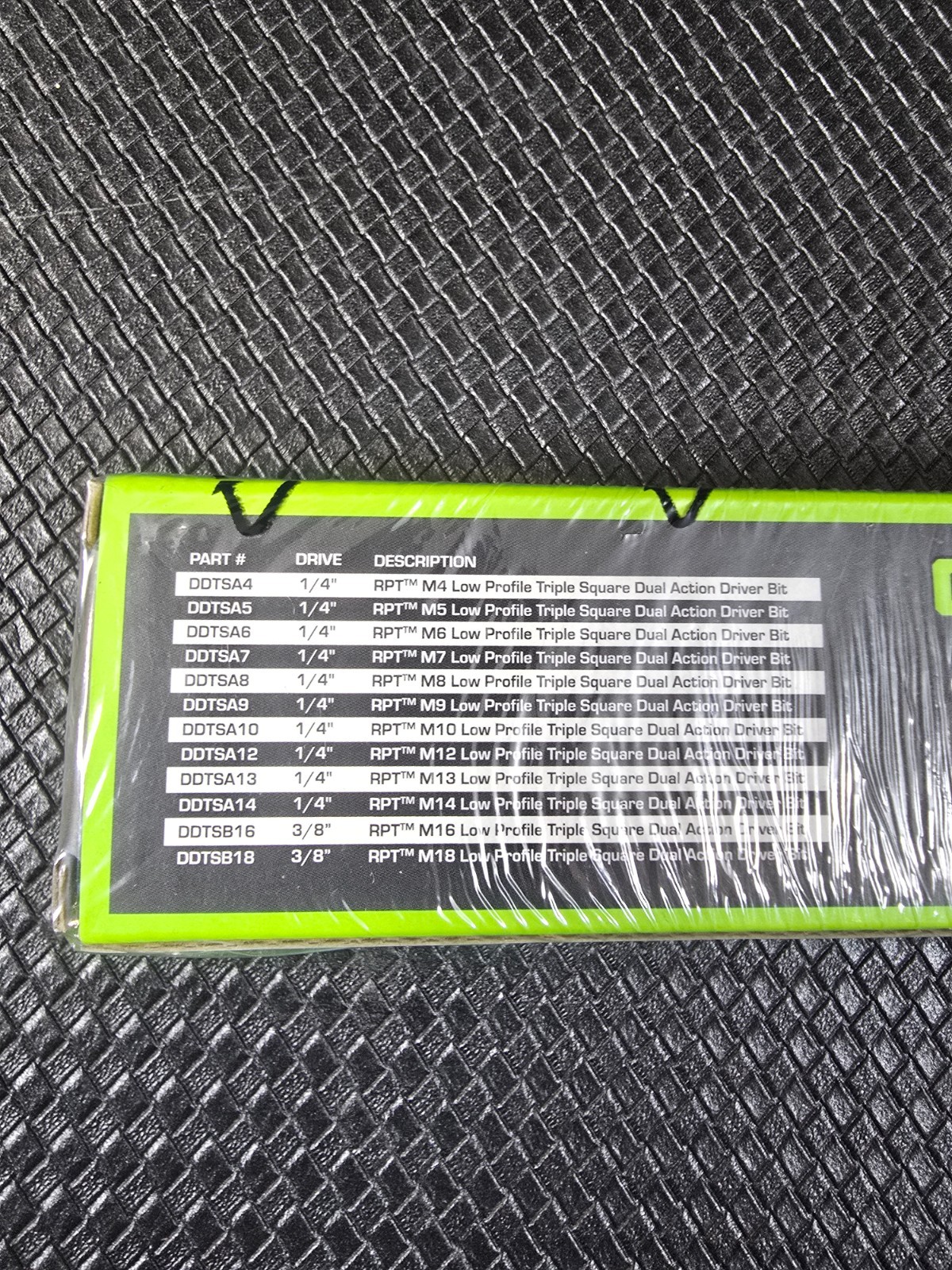 Grip Edge 1/4 3/8 Drive Low Profile Triple Square Dual Action Driver Bit DDTS12S