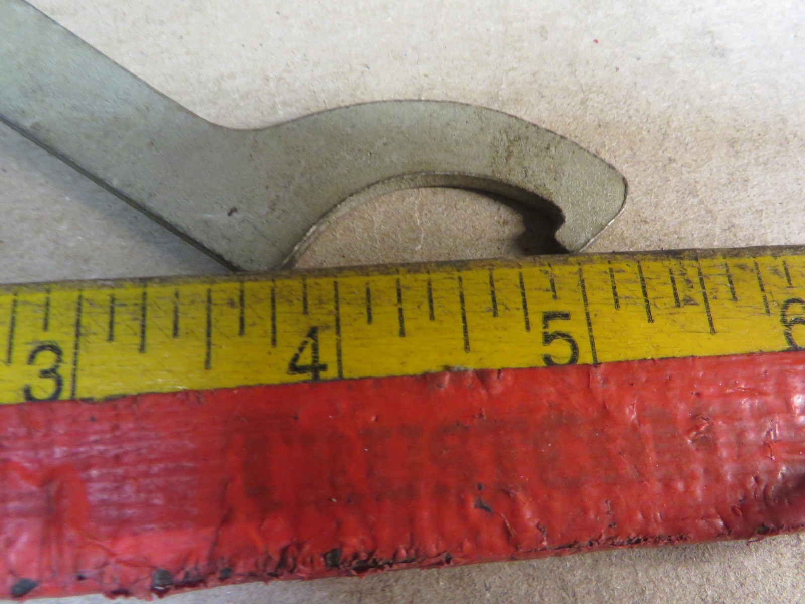 VINTAGE C SPANNER ( HOOK ) WRENCH 4″ x 1-1/4″ UNMARKED