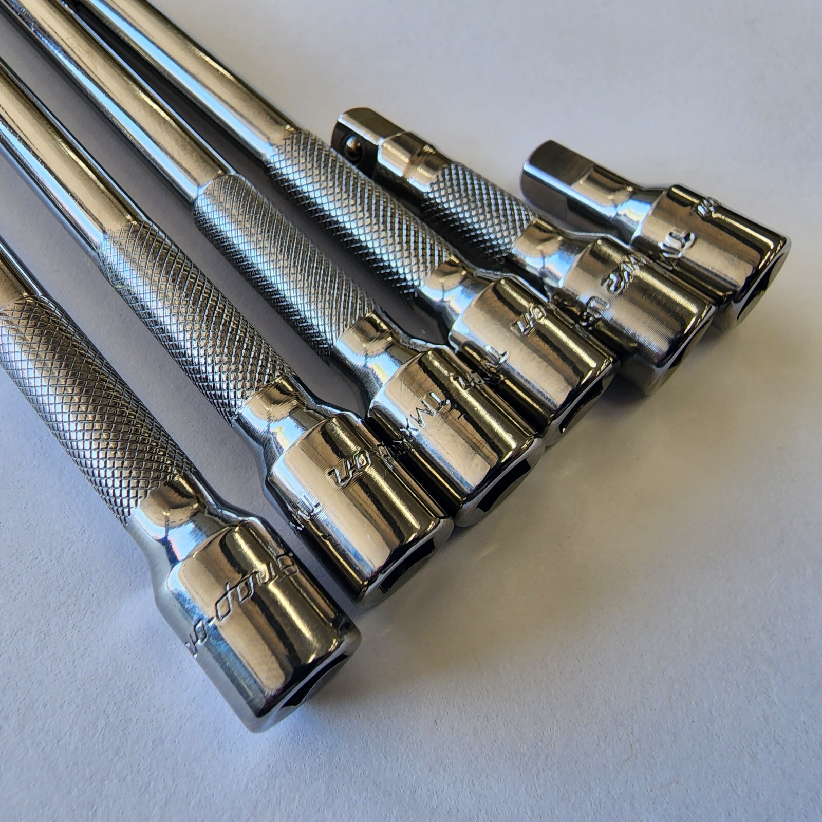 Snap-on Tools USA NEW 6pc 1/4″ Drive Knurled Chrome Socket Extension Set 106BTMX