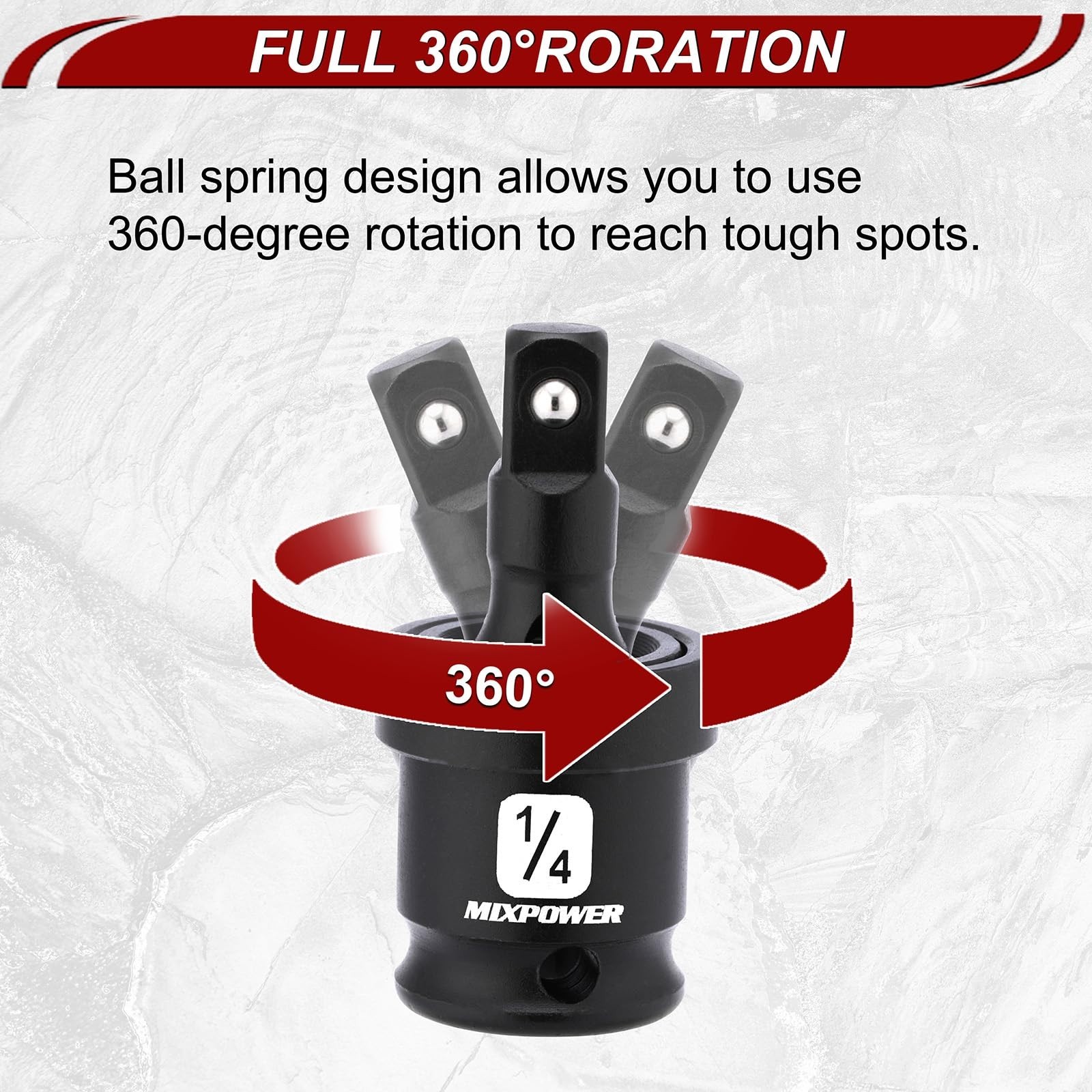 30 PCS 1/4″ Drive Magnetic Impact Socket Set, 6-Point Metric/SAE, Adapter & Exte