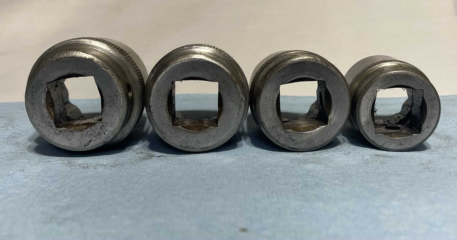 Vntg Blackhawk USA 3/4 Drive 12pc. Socket Set Push Through Ratchet and Extension
