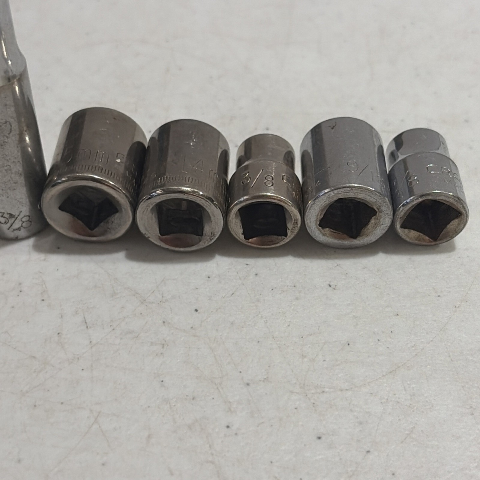 Craftsman Socket Lot 16 SAE & Metric 6 & 12 Point Sizes In Description