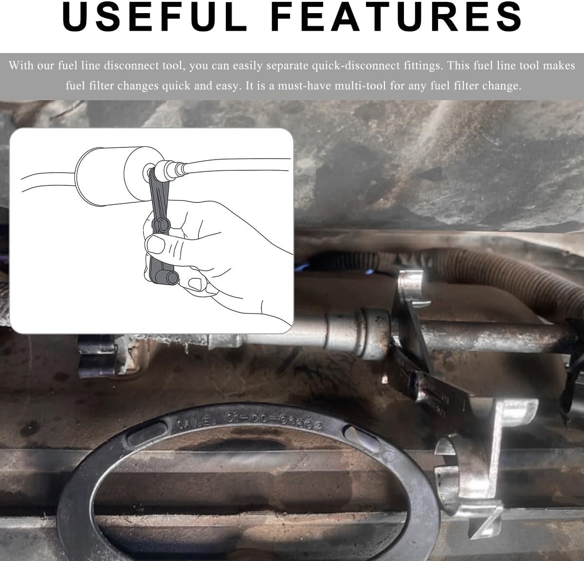 3/8 Inch and 5/16 Inch Filter Removal Tool for Quick Disconnection, 2-in-1 Me…