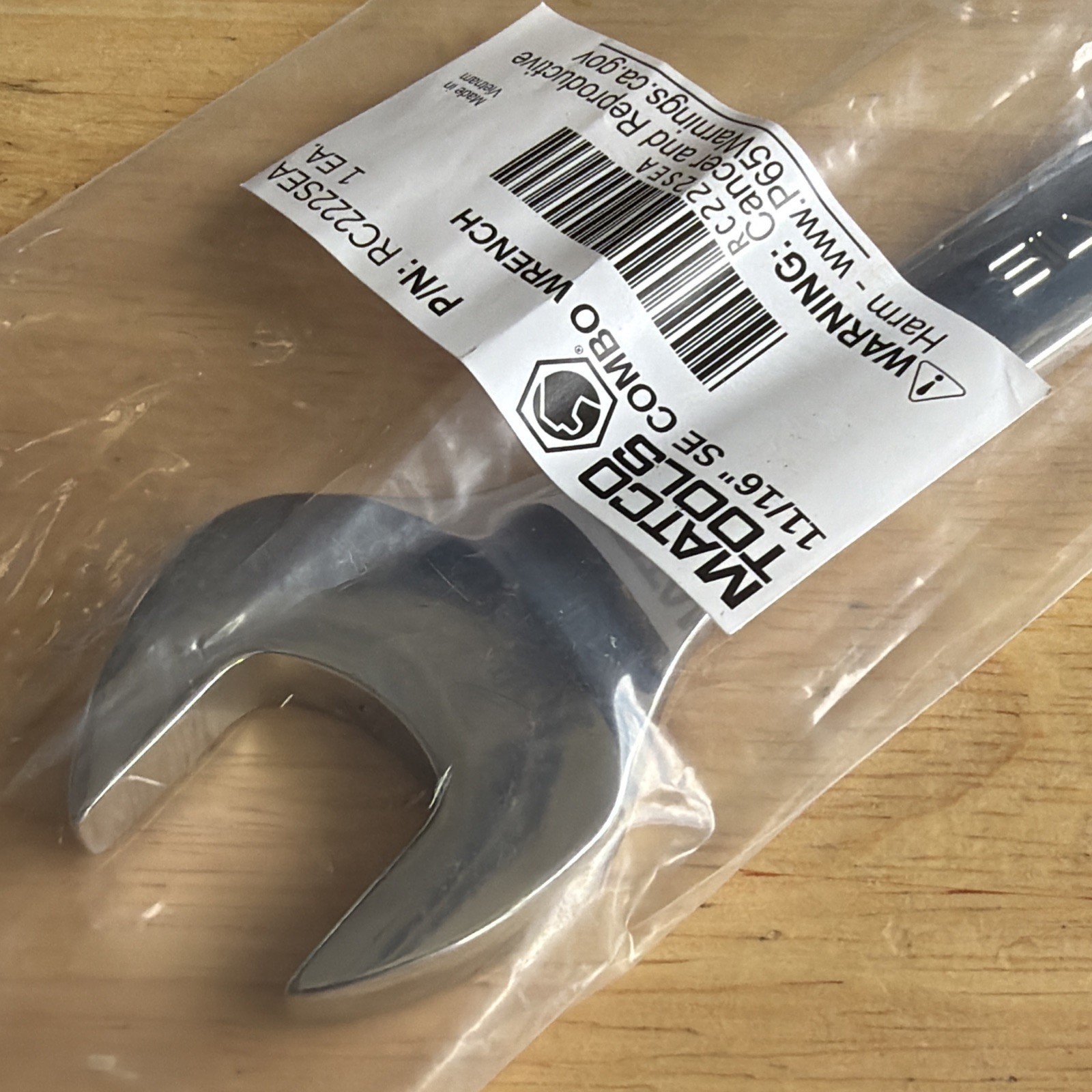 Matco Tools Silver Eagle 11 16″ Combination Wrench 12 Point RC222SEA NEW