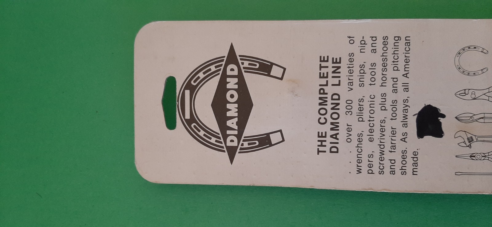 NOS Diamond Horseshoe Duluth USA 8″ K18 K18H Slip Joint Pliers New on card 5J