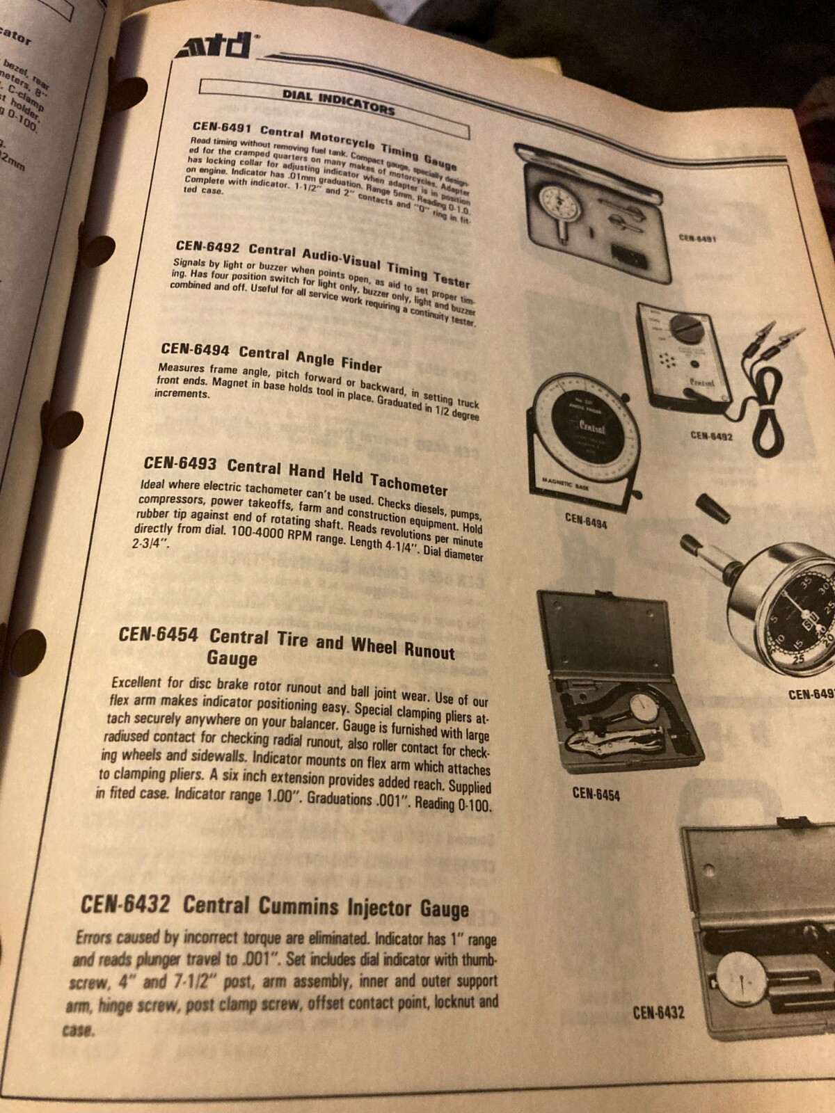 ATD Tool EQUIPMENT CATALOG 1987 STANDARD & SPECIAL