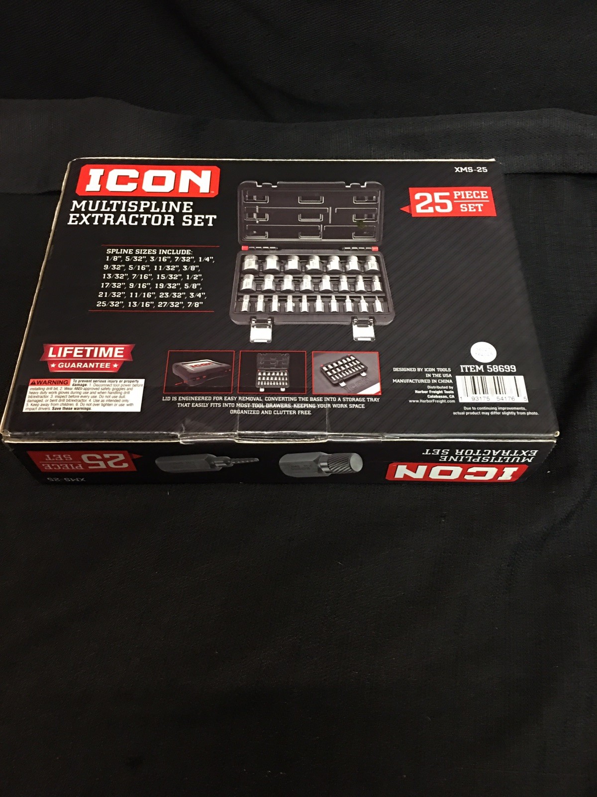 Icon Multispline Screw Extractor Set -25 piece set (Part #58699) XMS-25