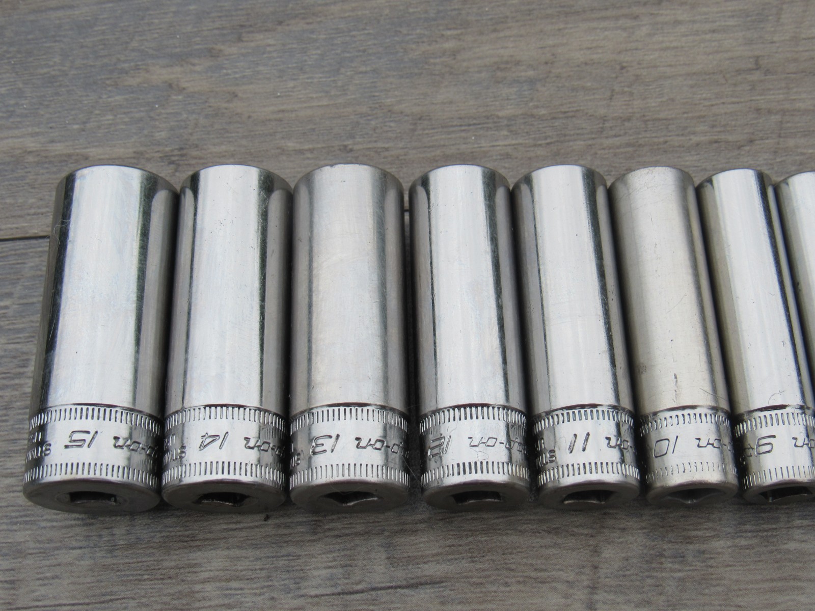 SNAP ON 12 PC 112STMMY 1/4″ METRIC 6 PT DEEP SOCKET SET 5MM – 15MMSTMM5 – STMM15