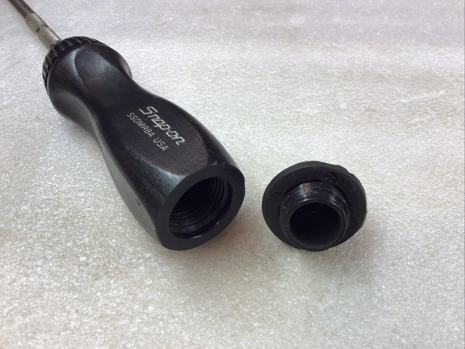 Snap-On#SSDMR8A – 13”Long Ratcheting Black Hard Handle Screwdriver/No Bits-USA-