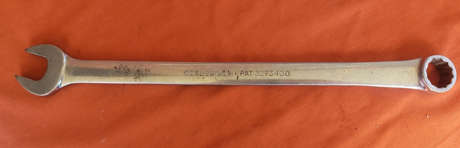 Snap On USA 7/8″ Long Pattern 12-Point Combination Wrench No OEXL28 15″ long
